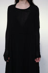 Marc le bihan double stitching long skirt 2180 black